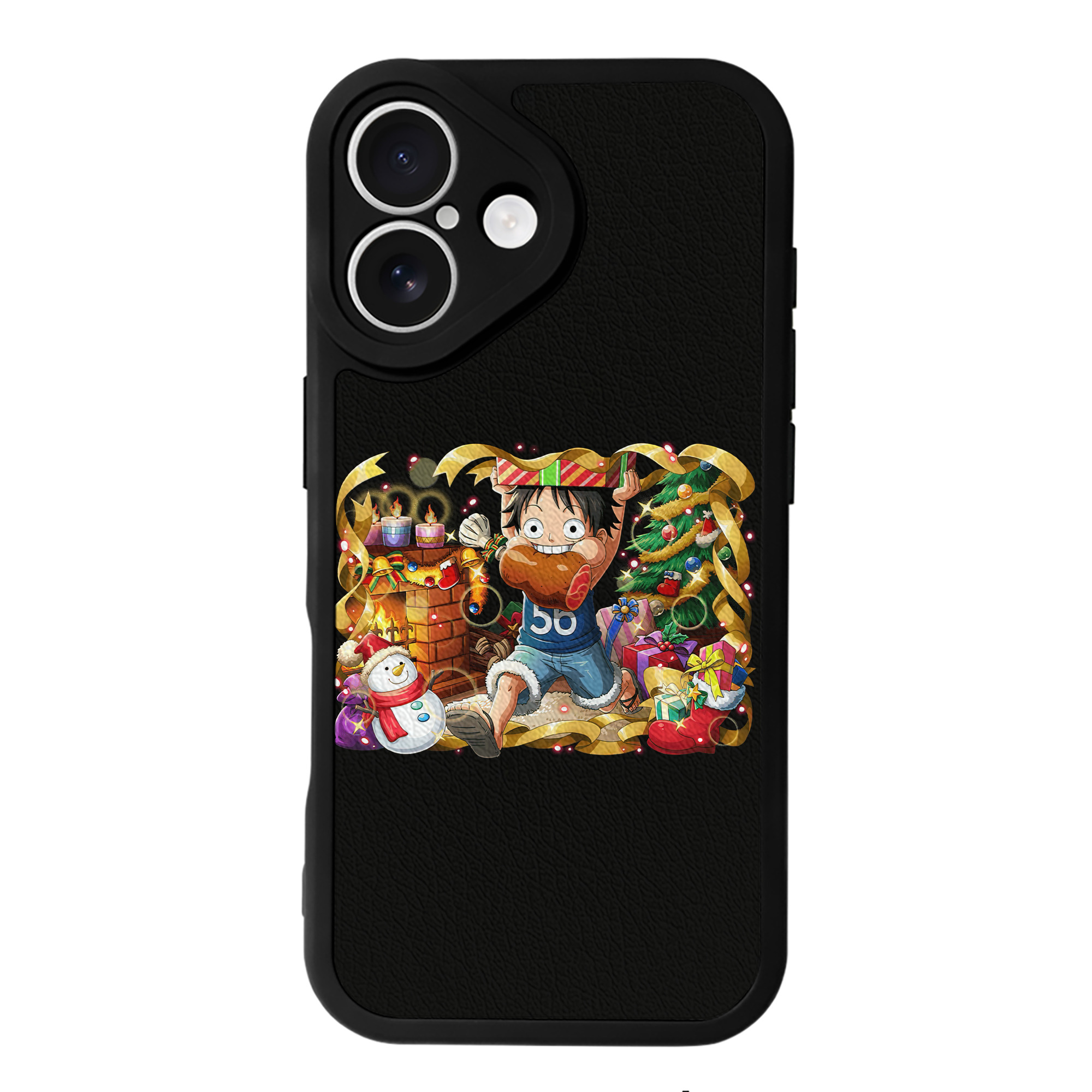 （画像用） ワンピース モンキー・D・ルフィ ONE PIECE Monkey D. Luffy 【iPhone 16シリーズ対応】シリコンスマホケース（レザー調） 材質：シリコン